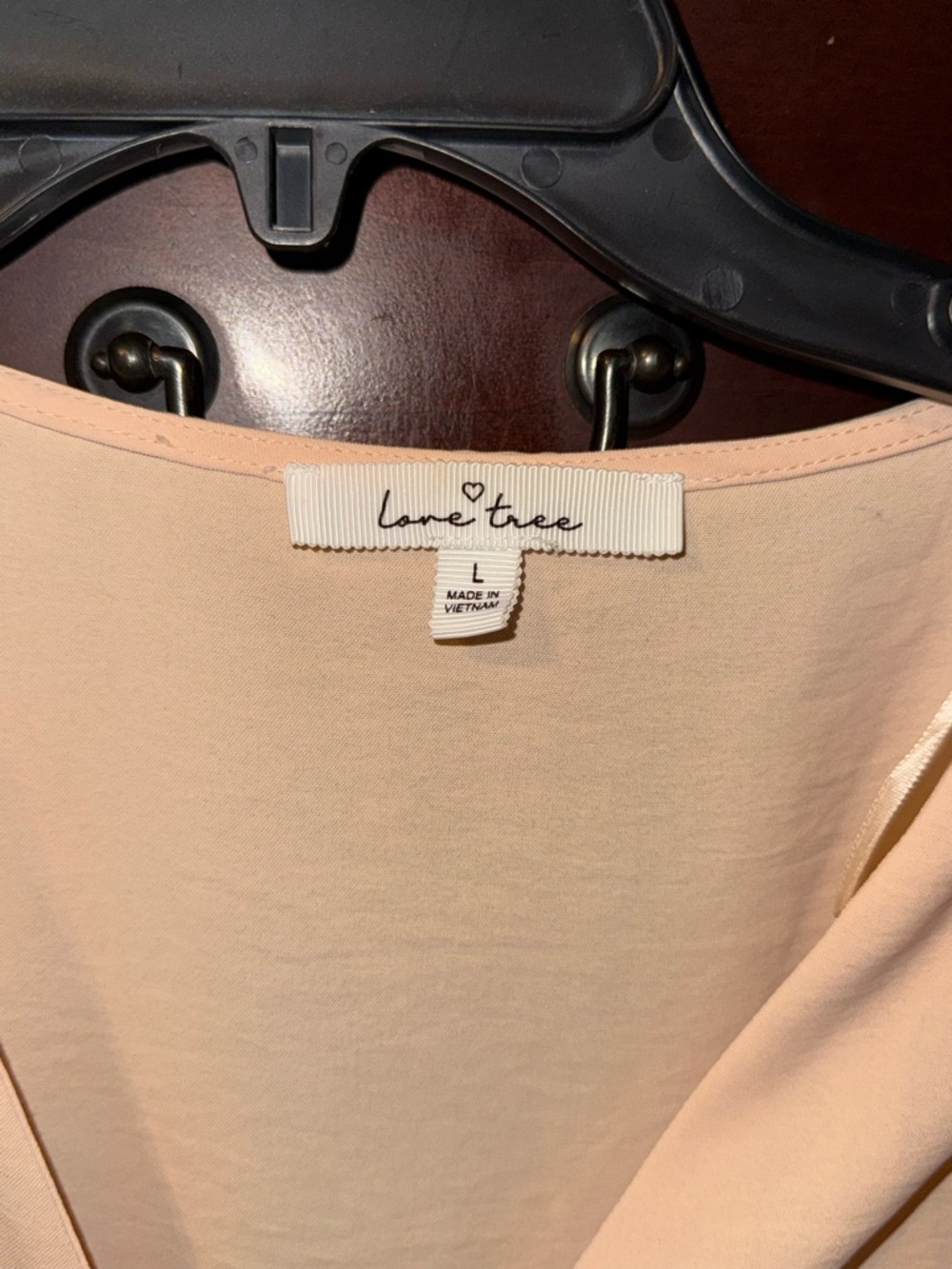 Love Tree Light Blush V-Neck Top